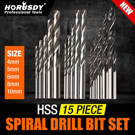 Set of HSS Drill Bits with Titanium Coating