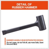 Durable 2/3LB dead blow rubber mallet hammer with a one-piece molded design and soft grip handle for automotive repairs