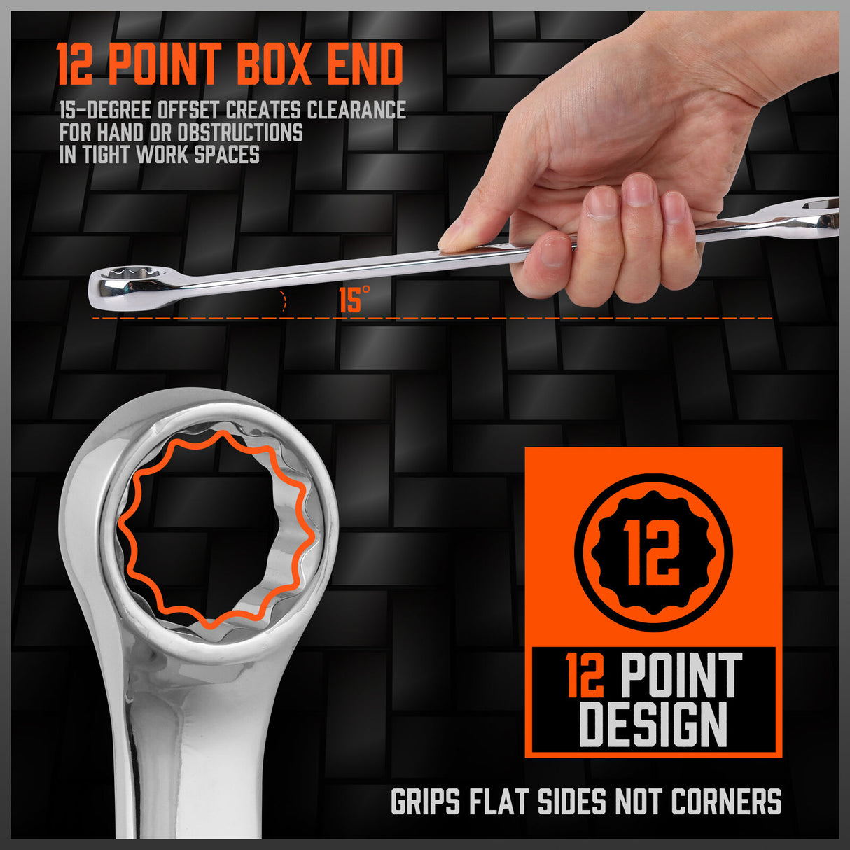 Durable 32-Piece Chrome Vanadium Steel Wrench Set with Mirror Polish Finish