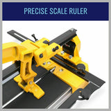 Professional 600mm Manual Tile Cutter with Laser Guide - Features Titanium Cutting Wheel, Non-Slip Bed, and Adjustable Table