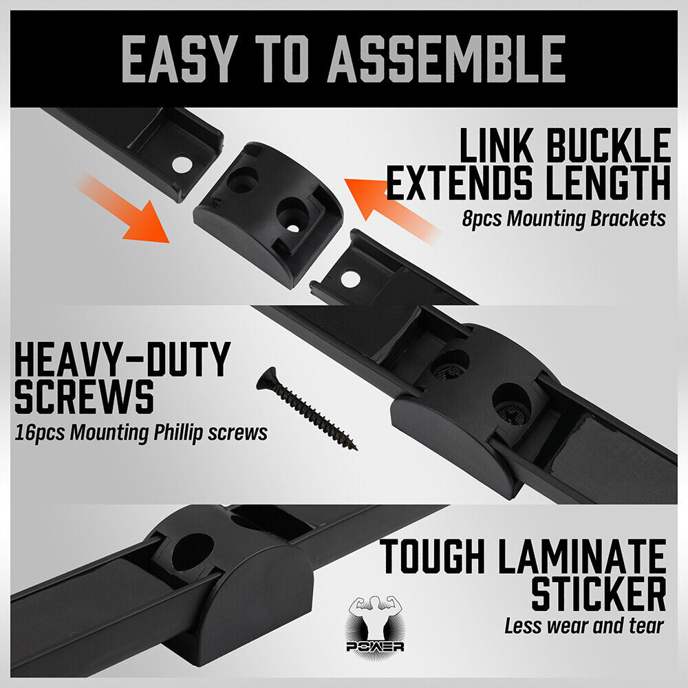 HORUSDY 4-Piece 12-Inch Magnetic Tool Holder Set - Durable Alloy Steel Strips for Efficient Garage and Workshop Tool Organization