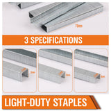 Bulk Pack of 6300 Door-Shaped Staples in 6mm, 8mm, 10mm Sizes - Ideal for Staple Guns in Upholstery Work