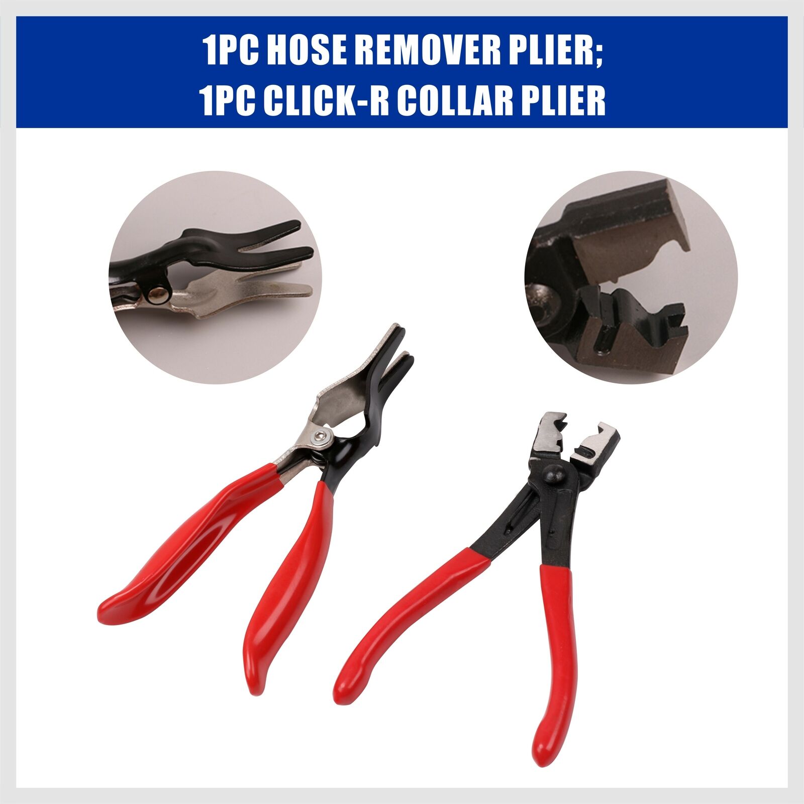 Comprehensive 9-Piece Hose Clamp Pliers Kit - Includes Swivel Jaw, Flat Band, Angled Pliers, and Additional Tools for Automotive Repair