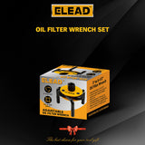ELEAD 3" to 5-1/2" Adjustable Oil Filter Wrench with 3-Jaw Design and Dual Drive Adapter
