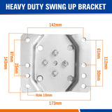 Durable 6-Inch Trailer Jockey Wheel with Swivel and Swing Up Function - 1200LBS Capacity for Caravan and Boat Trailers
