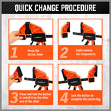 2-Pack HORUSDY 12-inch Woodworking Bar Clamps with Quick Clamp and Spreader Function, 300Lbs Load Capacity