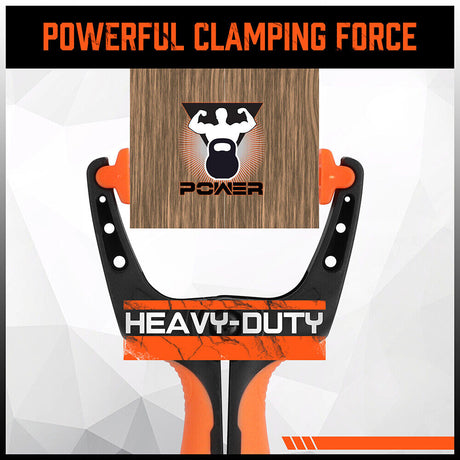 Set of 8 Heavy-Duty 5-Inch HORUSDY Rubber and Nylon Spring Clamps - Ergonomic Non-Slip Grip for Woodworking and DIY Projects