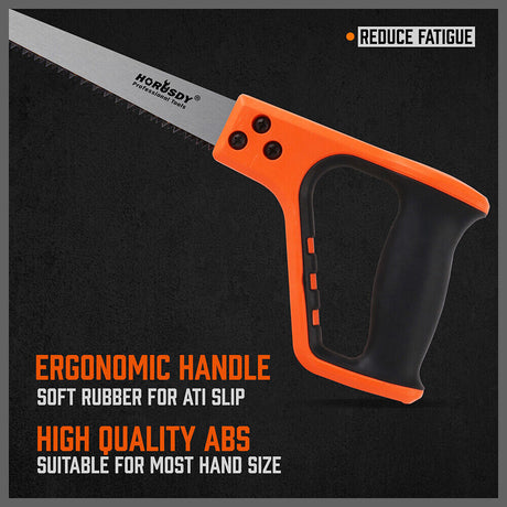 Durable plaster saw with ergonomic handle, ideal for cutting drywall, plasterboard, and plastic. High-quality steel blade ensures clean, precise cuts.