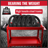 Heavy-Duty 3-Tier Tool Cart - Workshop Garage Storage Organizer with ample space and convenient features.