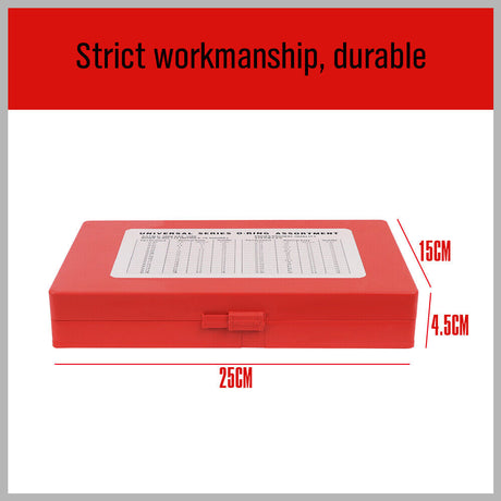 Extensive 419 Piece Metric Rubber O-Ring Kit for Automotive and Industrial Applications