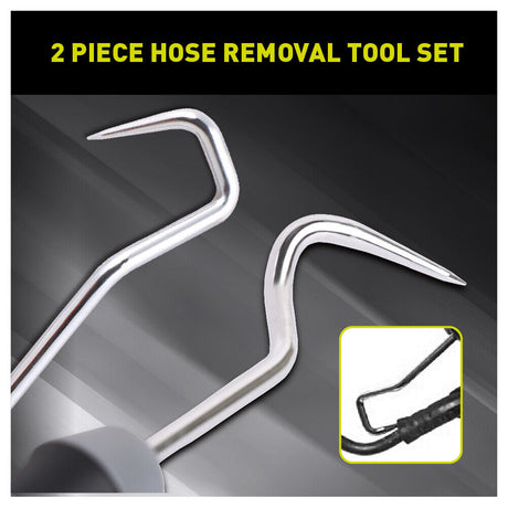 Chrome-vanadium steel hose removal hooks, V-type and U-type, for automotive use.