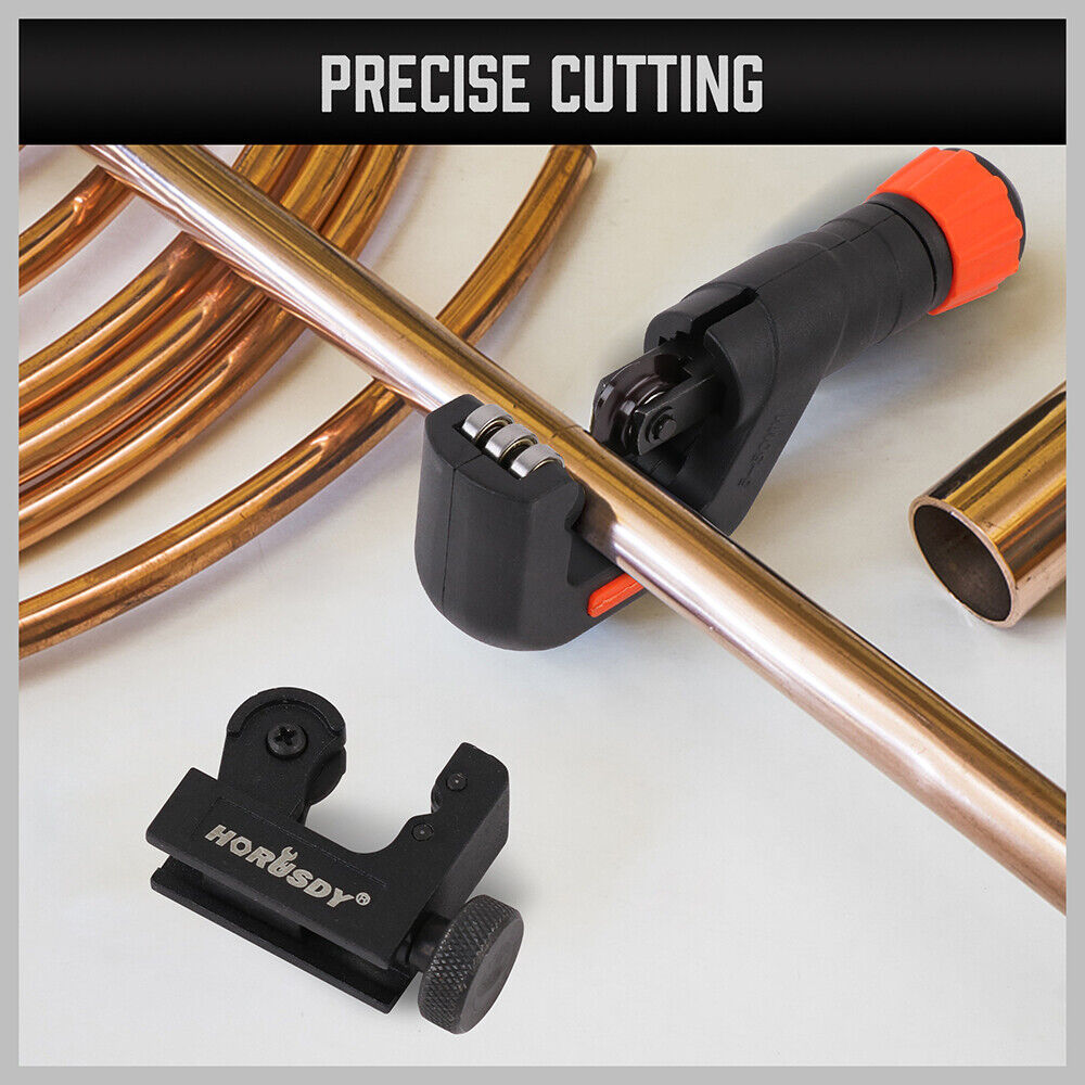 Durable Tube Cutter Kit for Cutting Copper, Brass, Aluminum, and Plastic Tubing, Including Deburring Tool