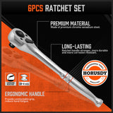HORUSDY 6Pcs Mini Ratchet Spanner Set