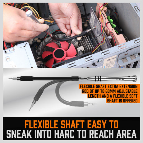 Comprehensive 110-in-1 Precision Screwdriver Kit with Magnetic Handle, Various Bits, and Repair Tools