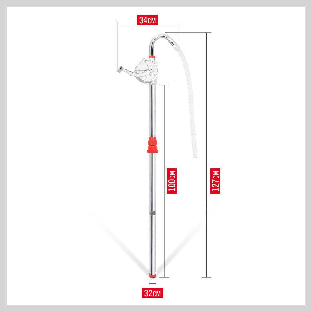 Efficient Aluminium Rotary Drum Pump - Ideal for Diesel, Fuel, Kero Oil, and Petrol, 44 Gallon Capacity, Easy Operation