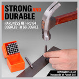 Durable 37Pcs 3mm Letter and Number Stamp Punch Set with Hardened Carbon Steel for DIY Projects on Various Surfaces