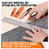 Retractable Box Cutter Utility Knife with Spare Blades