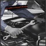 HORUSDY 15-Piece Metric Combination Spanner Set, CRV Silver, Chrome Vanadium Steel, Heat Treated, Nickel Chrome Plated, Sizes 8-22mm