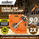 Durable 90° Right Angle Corner Clamp - Cast Alloy Body, Single Handle Design, Suitable for Woodworking and Welding Projects