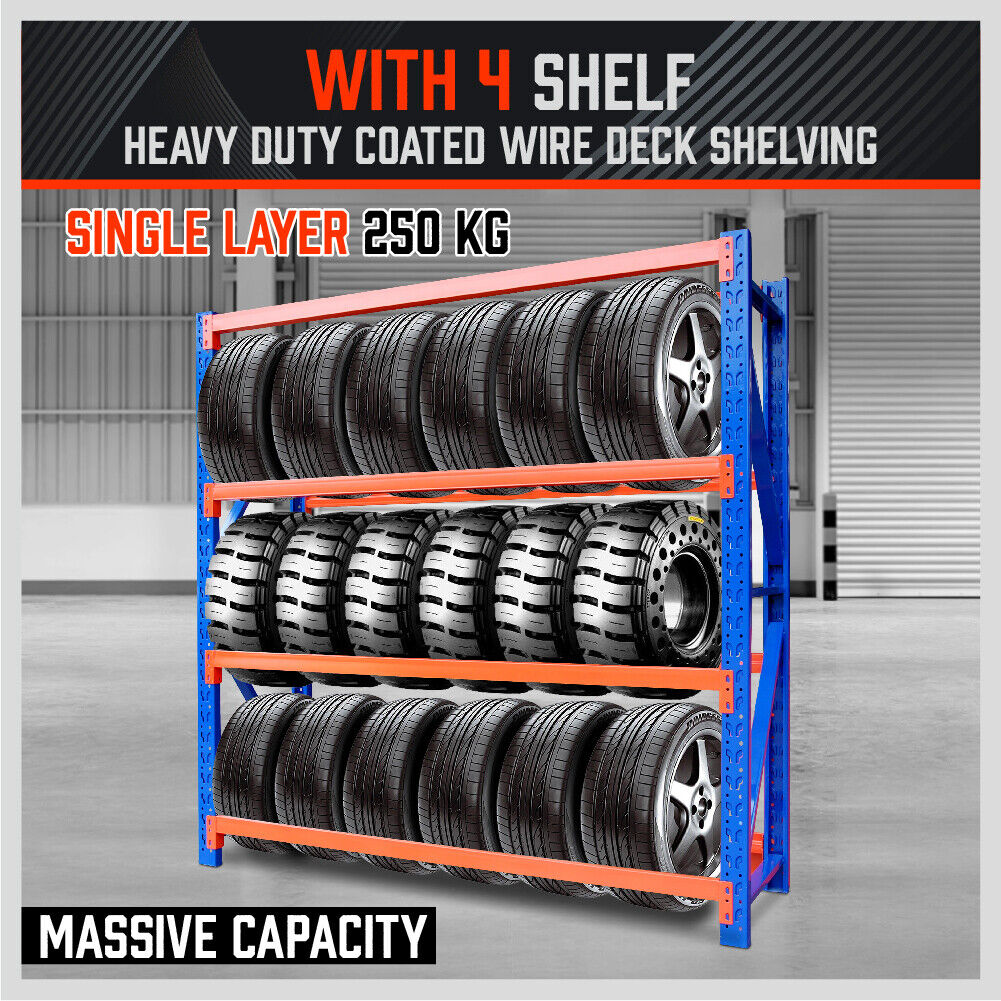 Robust 2m x 2m steel rack shelves with a 1000kg total capacity, featuring a high-grade powder-coated finish, free-standing design, and easy click-in assembly system