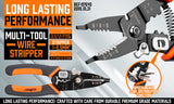 Versatile 8-Inch Wire Stripping Tool and Cutter - High-Quality Steel, Ergonomic Handle, Suitable for 10-24AWG Cables