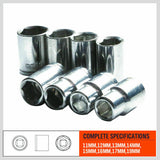 High-Strength 8-Piece Metric Socket Set for 1/2" Drive, Sizes 11MM-19MM - Chrome Vanadium Steel with Chrome Plated Finish