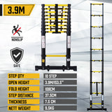Telescopic Folding Ladder - Aluminum Alloy Extension Step (2.3/2.7/3.5/3.9/4.2/5M) - Durable and Safe for Various Applications