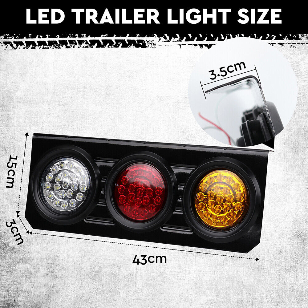 HORUSDY 63 LED Tail Lights 12V, Durable and Efficient for Trucks, Trailers, and Caravans