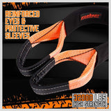 Heavy Duty 9.1M Recovery Tow Straps Snatch Kit - 32,000 LBS Break Strength - D-Ring Shackles Included - Reliable Recovery Solution