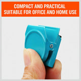 Colorful set of 16 magnetic spring clamps in green, pink, orange, and blue, perfect for holding notes on refrigerators or metal surfaces