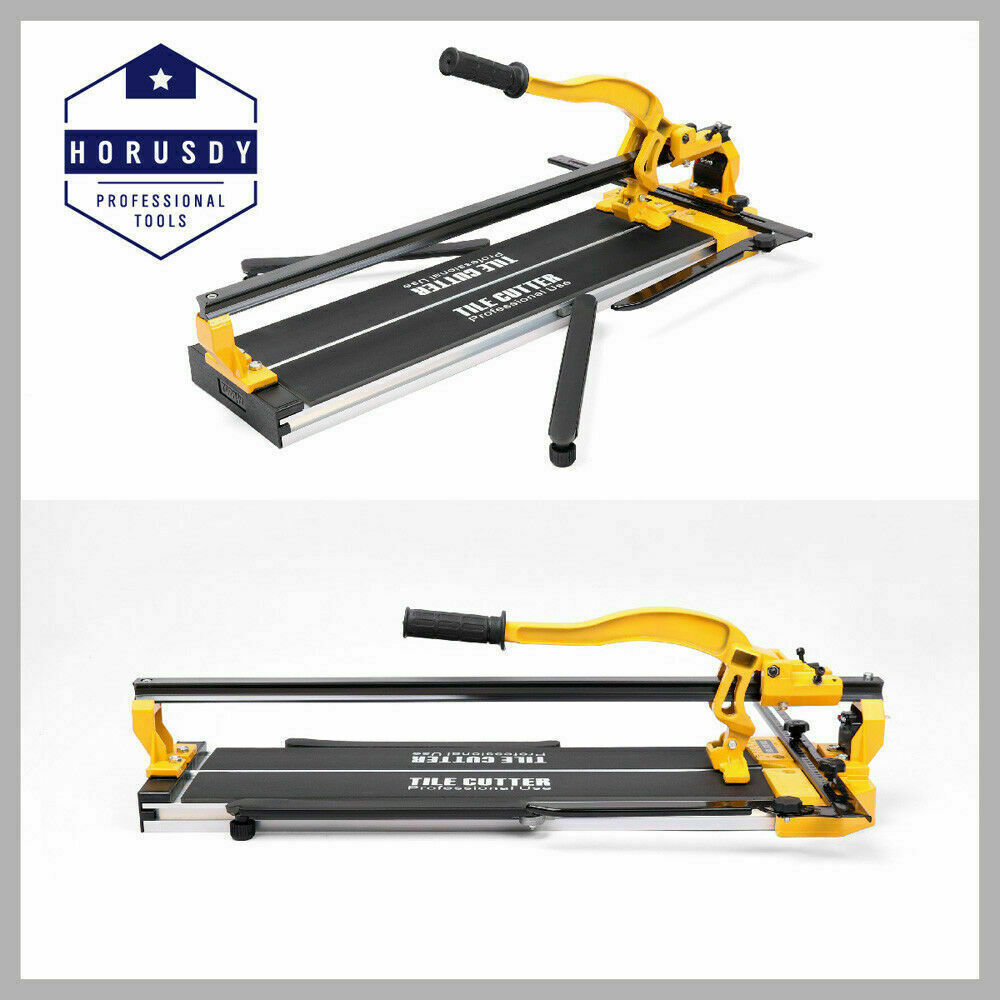 Professional 600mm Manual Tile Cutter with Laser Guide - Features Titanium Cutting Wheel, Non-Slip Bed, and Adjustable Table