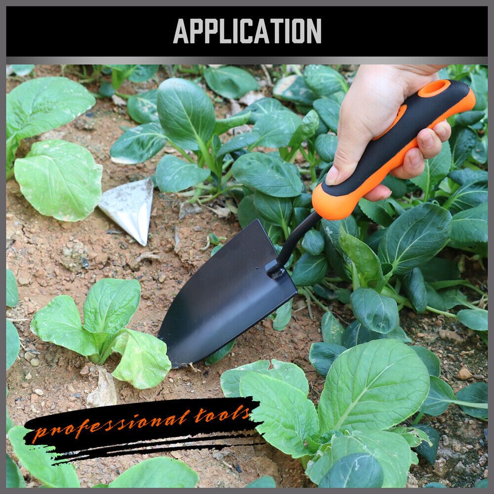 Durable HORUSDY 13'' Garden Trowel, Rust-proof Metal Hand Shovel with Ergonomic Plastic Handle for Efficient Transplanting and Digging in Gardens