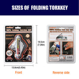 Durable Folding Torx Star Key Set - Chrome Vanadium Steel Construction, T6-T30 Sizes, with Corrosion-Resistant Aluminum Holder