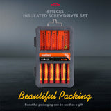 HORUSDY 6-Piece Precision Insulated Magnetic Screwdriver Set - 1000V Safety Rated, Slotted and Phillips Heads, Durable and Rust-Resistant