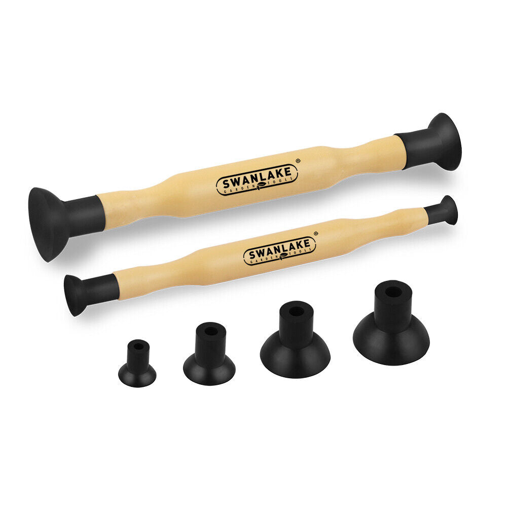 HORUSDY 2-Piece Engine Valve Lapper Set with Heavy-Duty Rubber Suction Cups and Durable Wooden Handles for Effective Valve Grinding