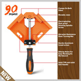 Durable 90° Right Angle Corner Clamp - Cast Alloy Body, Single Handle Design, Suitable for Woodworking and Welding Projects