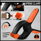 Versatile HORUSDY 6-Piece Woodworking Bar Clamp Set, Including 6'' and 12'' Clamps with Spreader Capability