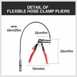 Heavy-Duty 24-Inch Hose Clamp Pliers with Flexible Cable for Hard-to-Reach Areas