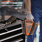 HORUSDY 24-Piece Ratchet Spanner Combination Set in Chrome Vanadium Steel with SAE and Metric Sizes