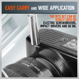 HORUSDY 20-Piece Torx Bit Star Screwdriver Set, Impact-Resistant Hex Shank Design with Durable S2 Alloy Steel Bits, Including Tamper-Resistant Star, Phillips, and Slotted Bits