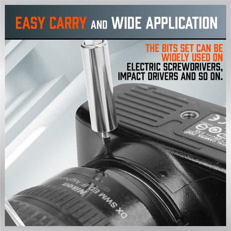 HORUSDY 20-Piece Torx Bit Star Screwdriver Set, Impact-Resistant Hex Shank Design with Durable S2 Alloy Steel Bits, Including Tamper-Resistant Star, Phillips, and Slotted Bits