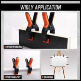 Versatile HORUSDY 6-Piece Woodworking Bar Clamp Set, Including 6'' and 12'' Clamps with Spreader Capability