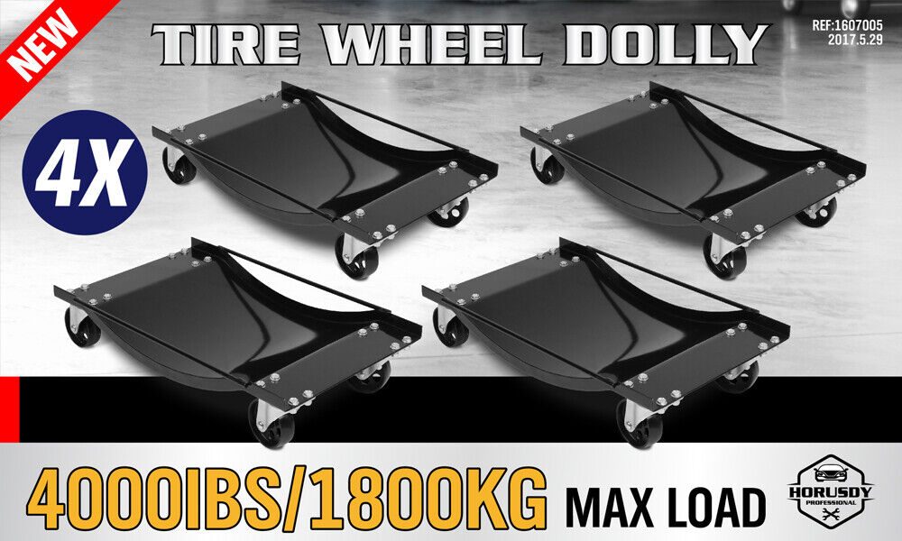 Set of 4 Heavy Duty Wheel Dolly for car and vehicle positioning