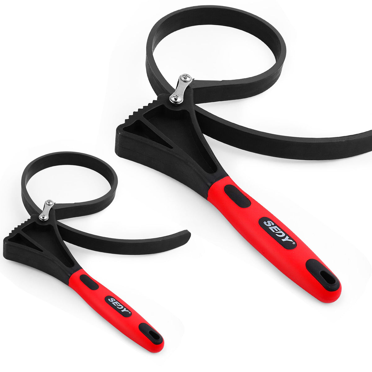 SEDY 2Pc Rubber Strap Wrench Set for Adjustable DIY Plumbing, Jars, Ho ...