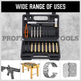 Versatile 22-Piece Hammer and Punch Set with Copper, Plastic, and Brass Heads