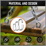 HORUSDY 6Pc Snap Hook Carabiner Shade Clip Camping Climbing Lock Stainless Steel