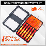 HORUSDY 6-Piece Precision Insulated Magnetic Screwdriver Set - 1000V Safety Rated, Slotted and Phillips Heads, Durable and Rust-Resistant