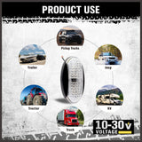 Set of 10 LED Clearance Side Marker Lights featuring ultra-bright red and yellow LED lamp beads, ideal for trucks, trailers, and caravans. Made of durable ABS and PC, shock and water-resistant, with low power consumption and easy installation.