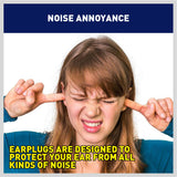 Soft PU Foam Earplugs for Noise Reduction, 10-Pairs, with Individual Storage Cases for Hygiene and Portability