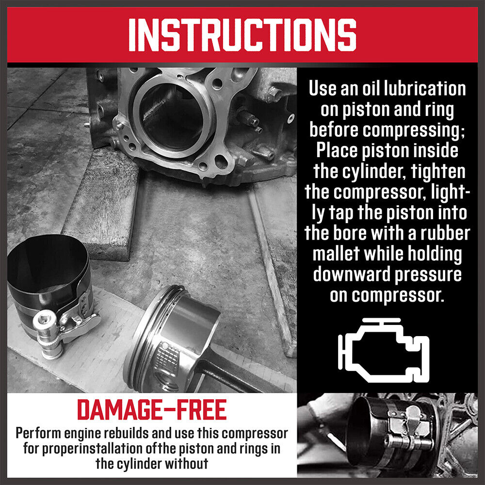 Auto Engine Piston Ring Compressor Tools